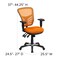 Emma and Oliver Mid-Back Mesh Triple Paddle Swivel Ergonomic Office Chair with Adjustable Arms